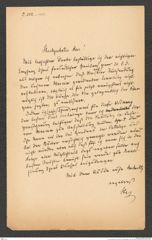 k.k. naturhistorisches Hofmuseum, Intendanzakten 1885-1896 (Hauer), Aktenzahl Z.302.a/1887, Seite 1